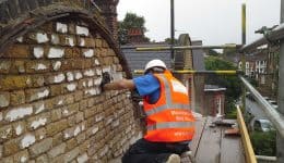 out mortar and reinforcing bed joints
