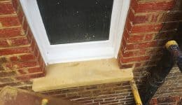 Cracked window sill repaired