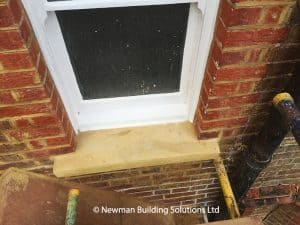 Cracked window sill repaired