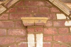 Window arch restored and repointed