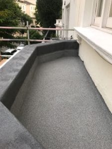 Non-slip balcony surface