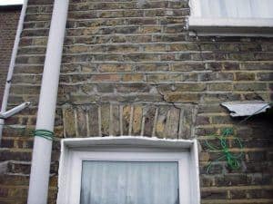 cracks-above-window-due-to-failure of brick arch lintel
