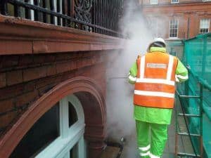 steam cleaning brick