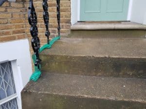 Victorian steps in need of repair