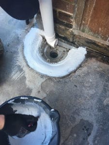 Application of Polyac Rapid around drains