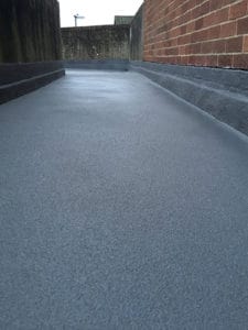 Close up of external walkway showing anti-slip texture following application of Polyac Rapid